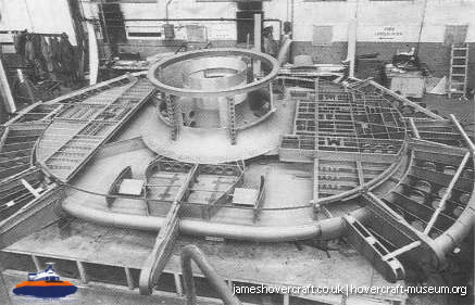 SRN1 during construction -  (credit: The <a href='http://www.hovercraft-museum.org/' target='_blank'>Hovercraft Museum Trust</a>).